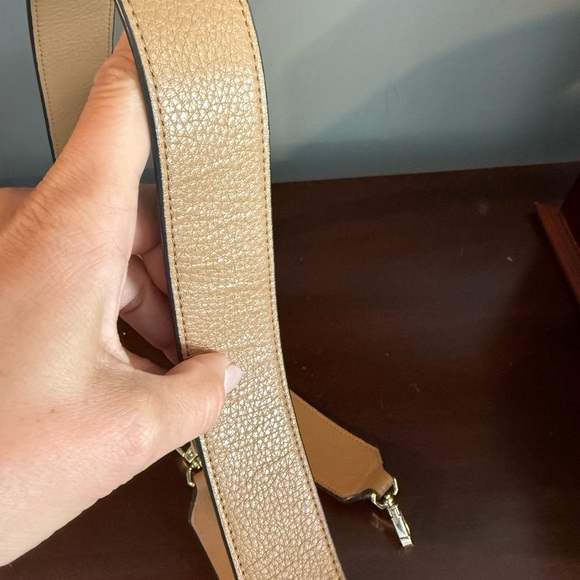 Tan Leather Bag Strap with Silver Hardware - Picture 10 of 10
